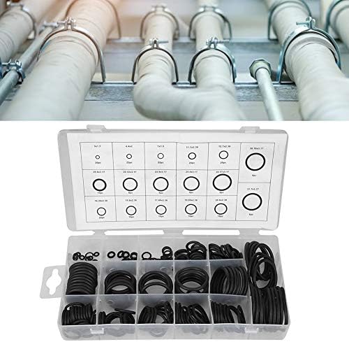 222-teiliges,Gummi-O-Ring-Dichtungs-Sortiment-Set, Einfach zu Installierendes O-Ring-Set, O-Ring-Set Für Kfz-Motoren Für Die Reparatur von Autos, Professionellen Sanitär-, Luft- Oder Gasanschlüssen - Görsel 3