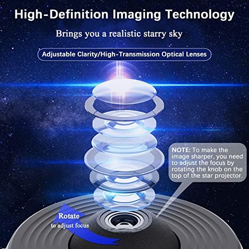 Galaxy Projector, 12 in 1 Planetarium Star Projector Realistic Starry Sky Night Light with Solar System Constellation Moon for Kids Adults Bedroom Ceiling Home Theater Living Room Decor - Görsel 3
