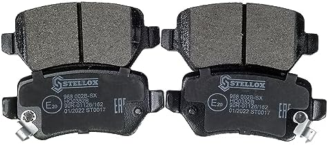 STELLOX 968 002B-SX fren balatası seti, disk fren (4 adet) – aşınma uyarı kontağı – ECE-R90 sertifikalı – set başına dört fren balatası – otomobil ve ticari araçlar için - Görsel 3