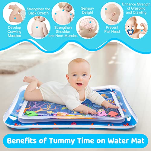 Tummy Time Water Mat丨Inflatable Tummy Time Water Play Mat for Babies, Infants and Toddlers 3 to 12 Months Promote Development Toys Baby Gifts - Görsel 3