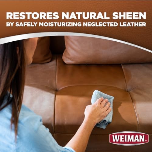 Weiman Leather Cleaner & Conditioner Wipes With UV Protection, Prevent Cracking Or Fading Of Leather Couches, Car Seats, Shoes, Purses - 30 ct - Görsel 5