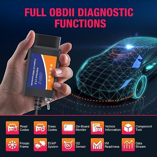 FASLINK OBD2 Adapter for Ford F150 F250 Cars Light Trucks Diagnostic Programming, OBDII USB Scan Tool ELM327 V1.5 with MS CAN/HS CAN Toggle Switch Compatible with FORScan ELMConfig softwares - Görsel 4