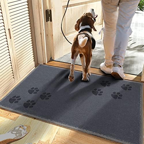 Passionsure Rug Pad, Non-Slip Absorbent Dirt Office Chair Mat For Carpet, Low-Profile Inside Dog Food Mat, Machine Washable Door Rug for Entrance, Garage, Patio, Muddy Wet Shoes or Pet Paws, 35" x 60" - Görsel 1