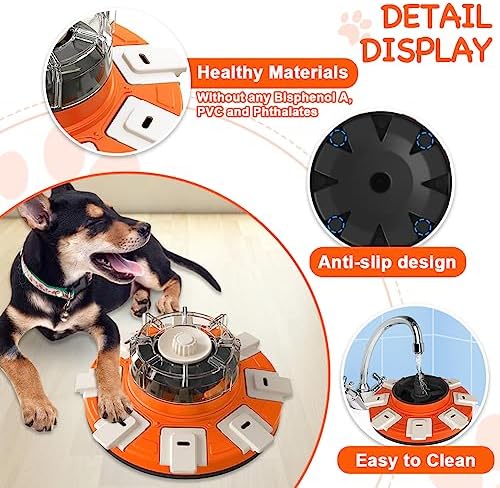 Mankoda Dog Puzzle Toys, Slow Feeder Dog Bowls, Interactive Dog Toys for Boredom Buster and Mental Stimulation, Rotating Non-Slip Dog Food Dispenser for Small Dogs, Large Dogs and Puppy - Görsel 3