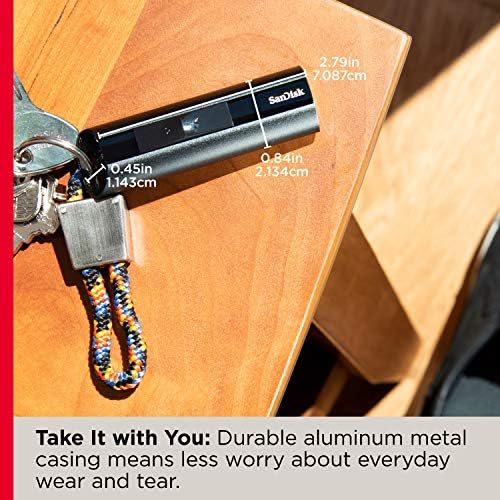 SanDisk 128GB Extreme PRO USB 3.2 Solid State Flash Drive - Up to 420MB/s, Durable Aluminum Metal Casting - SDCZ880-128G-GAM46, Black - Görsel 2