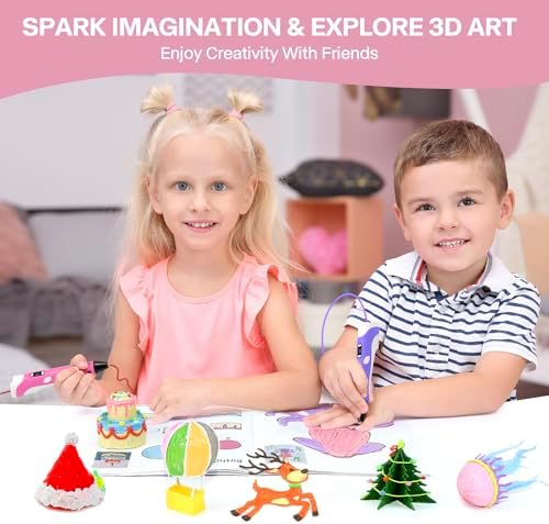 3D Pen Printing Drawing Book, Reusable Colorful Thick Paper Template with A Temperature Resistant Transparent Board, 40 Original Patterns Painting Graffiti Copy Book for Kids DIY Gift - Görsel 6