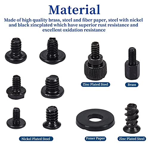 400PCS Computer Screws Motherboard Standoffs Assortment Kit for Universal Motherboard, HDD, SSD, Hard Drive,Fan, Power Supply, Graphics, PC Case for DIY & Repair - Görsel 3