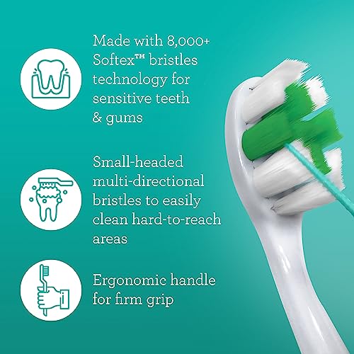 GuruNanda Butter On Gums Toothbrush with 8000+ Softex Bristles, Ultra Soft Bristles for Sensitive & Receding Gums, Perfect for Whiter Teeth, 6 Count - Görsel 2
