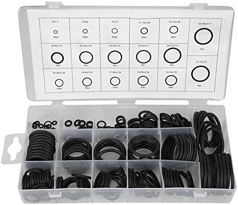 222-teiliges,Gummi-O-Ring-Dichtungs-Sortiment-Set, Einfach zu Installierendes O-Ring-Set, O-Ring-Set Für Kfz-Motoren Für Die Reparatur von Autos, Professionellen Sanitär-, Luft- Oder Gasanschlüssen - Görsel 1