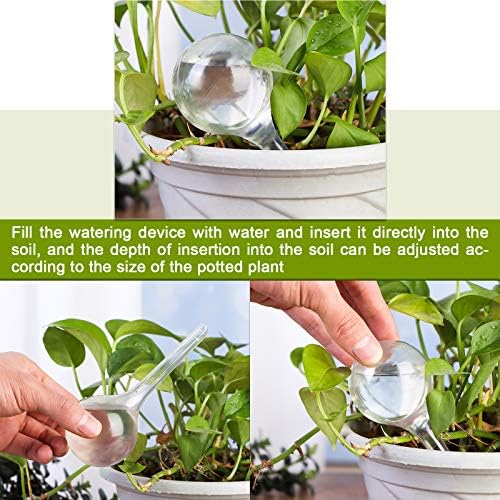 LOCOLO 12 Stück Kleine Pflanzen Gießkugeln - 13x5cm Pflanzen Bewässerungskugeln Topfpflanzen Selbstbewässerung PVC Bewässerung-Kugeln Wasserspender für Pflanzen - Görsel 2