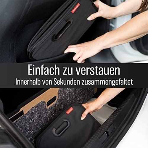 HELDENWERK Auto Kofferraumtasche faltbar - verstärkt & stabil - Kofferraum-Organizer Einkaufstasche zur praktischen Aufbewahrung - Antirutsch Auto Faltbox, Kofferraumbox (Schwarz) - Görsel 7