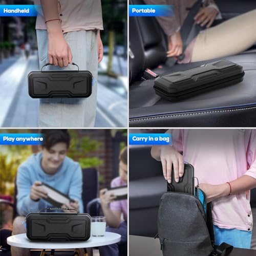 Accessories Bundle for Playstation Portal, Carrying Case and Hard PC Clear Cover Case with Tempered Glass Screen Protector, Protective Cover Case and Hard Shell Portable Travel Handbag for Ps Portal - Görsel 6