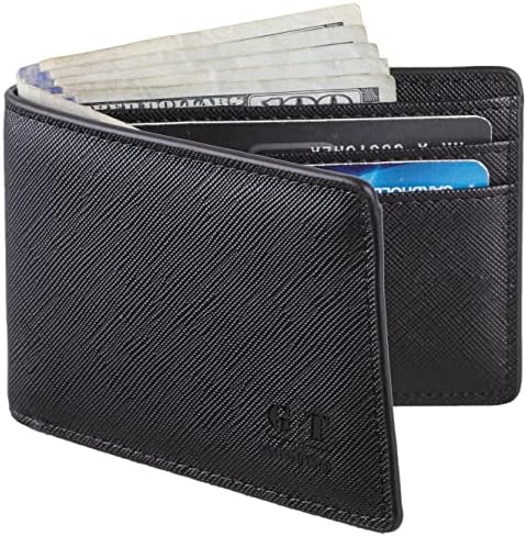 Gostwo Mens Slim Minimalist Front Pocket Wallet Genuine Leather ID Window Card Case RFID Blocking - Görsel 5