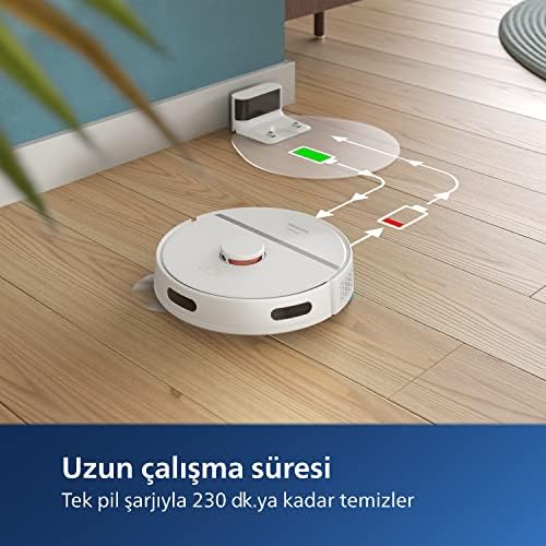 Philips 3000 Serisi Islak ve Kuru Beyaz Robot Süpürge, 4.000 Pa, Lazer Navigasyon, 200 Dakika Çalışma süresi, XU3000/02 - Görsel 5