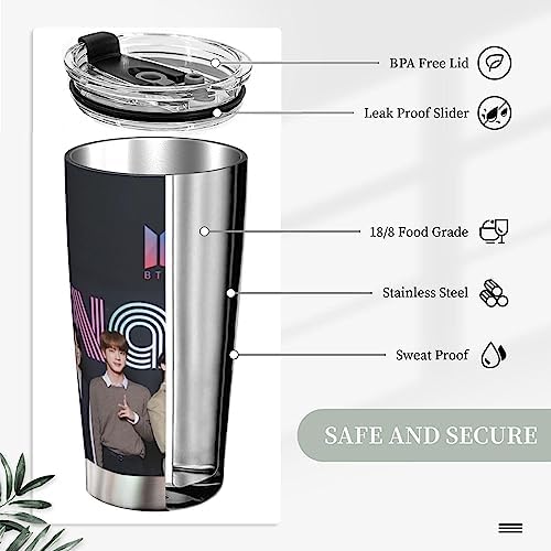 20oz Double-Walled Stainless Steel Vacuum Insulated Tumbler with Straw, Lid, and Cleaning Brush - Leak-Proof Travel Mug for Hot & Cold Beverages - Görsel 3