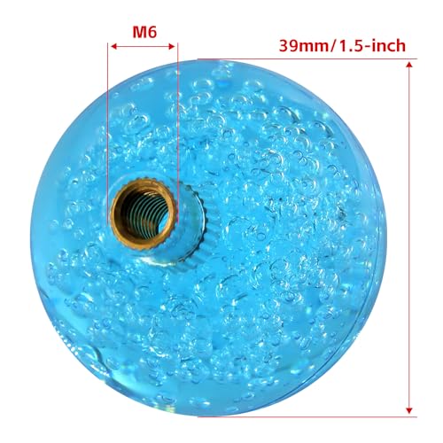 Boguish Crystal Joystick Blue and White Handle M6 Top Ball Head Easy Install Controller Game DIY Rocker Round Head Parts Replacement for Arcade Games - Görsel 2