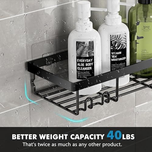 Moforoco Adhesive Shower Caddy Organizer Shelves Rack - 5 Pack Corner Bathroom Storage Organization, Home & Kitchen Decor Inside RV Accessories, Hanging First Apartment Household Camper Essentials - Görsel 4