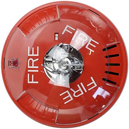 Wheelock HSRC Exceder Ceiling Mount Fire Alarm Signal Horn Strobe, Red, Sleek Modern Aesthetics, Multiple Voltages, 3 Audible settings (90, 95, 99dB) - Görsel 1