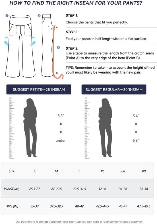 Soothfeel Wide Leg Pants for Women Yoga Work Pants with Pockets High Waist Lounge Sweatpants Dress Pants Petite/Tall 28" 30" - Görsel 7