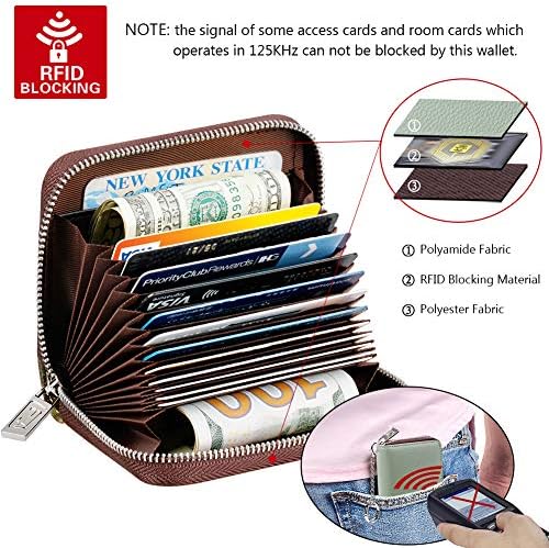 FurArt Credit Card Wallet, Zipper Card Cases Holder for Men Women, RFID Blocking, KeyChain Wallet, Compact Size - Görsel 5