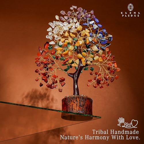 Crystal Tree of Life 7 Chakra Healing Crystal Trees for Home & Office Decoration, Handmade Crystal Decor Money Bonsai Trees for Positive Energy, Good Luck Spiritual Birthday Gifts for Women, Mom - Görsel 6