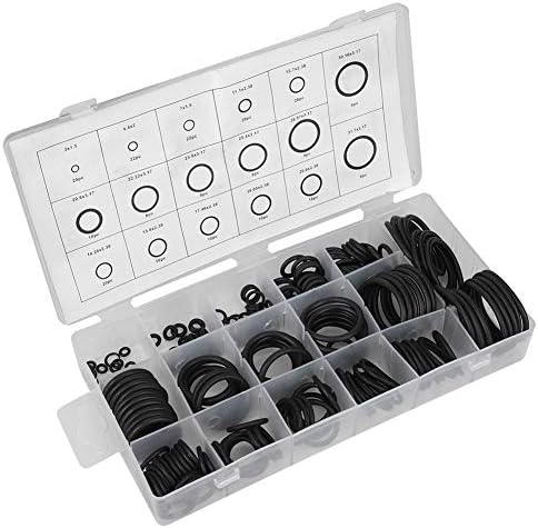 222-teiliges,Gummi-O-Ring-Dichtungs-Sortiment-Set, Einfach zu Installierendes O-Ring-Set, O-Ring-Set Für Kfz-Motoren Für Die Reparatur von Autos, Professionellen Sanitär-, Luft- Oder Gasanschlüssen - Görsel 5
