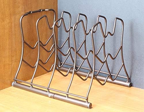 Deco Brothers Pan Organizer Rack for Kitchen Cabinet and Counter, Bronze - Görsel 6