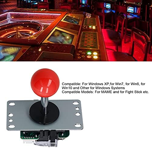 Hilitand 1-Playe Game Joystick Kits DIY Parts, 1xZero Delay USB Encoder + 8 Way Joystick + 10x Push Buttons for MAME PC Game and for Raspberry Pi DIY Projects(red) - Görsel 2