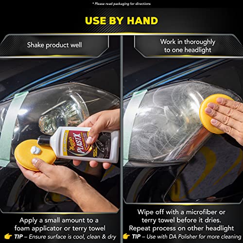Meguiar's PlastX Clear Plastic Cleaner and Polish - Revive Cloudy Plastics, Hazy Plastics, and Lightly Scratched Plastics and Restore Clarity - 10 Oz - Görsel 4
