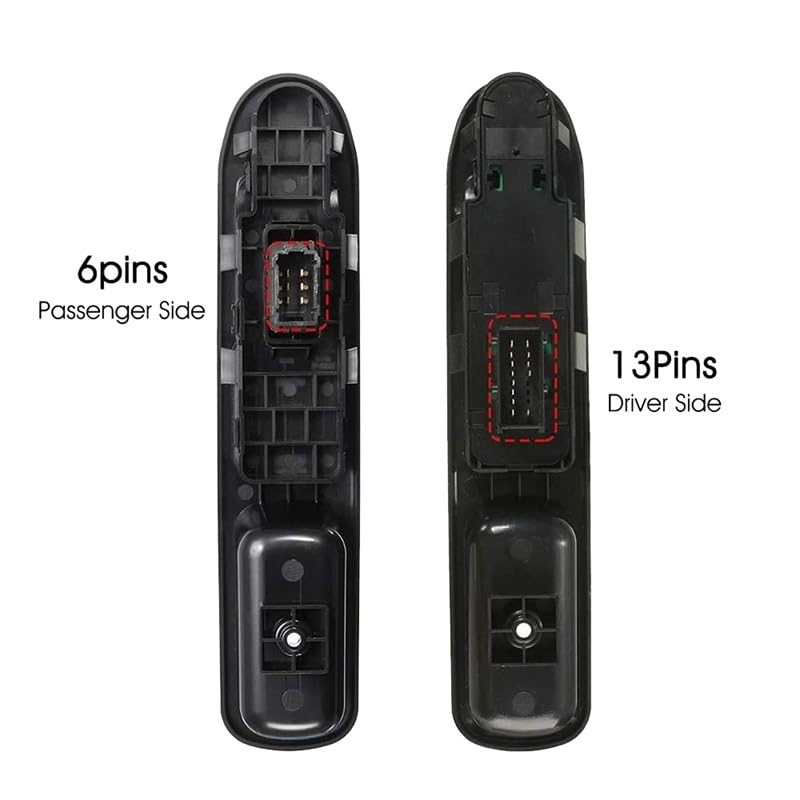 Autofenster-Steuerschalter Für Peugeot 207 2007-2015, 2 Stück, Fahrerseite + Beifahrerseite, elektrischer Fensterheber-Steuerschalter 6554QC 6490HQ 6554HJ Elektrischer Fensterheberschalter - Görsel 3