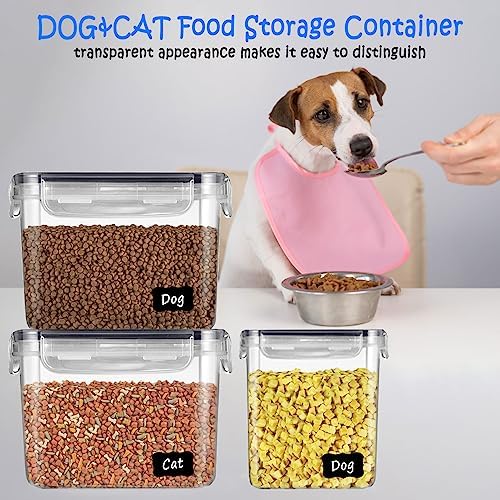 kathson 6 Pcs Dog Food Storage Container Airtight Pet Food Storage Containers Plastic Dog Treat Container Stackable Cat Dry Food Bin Kitchen Container Blue - Görsel 7