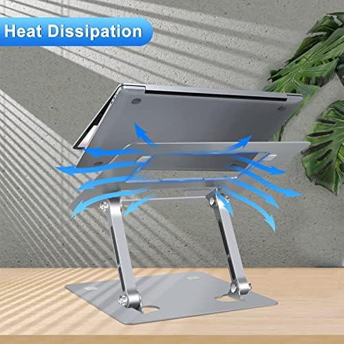 avakot Adjustable Aluminum Laptop Stand, Foldable and Ergonomic, Compatible with 9 to 15.6 Inch Laptops - Görsel 3