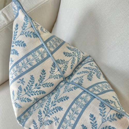 Grandmillennial Throw Pillow for Home Louis Blue and White Pillow Cover Grandmillennial Pillow Cover 20" x 20" Grandmillennial Home Decor - Görsel 7