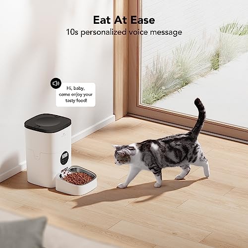 PETLIBRO Automatic Cat Feeder, Automatic Cat Food Dispenser with Timer Interactive Voice Recorder, Auto Cat Feeder with 1-4 Meals Control Dry Food - Görsel 3
