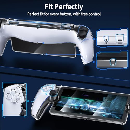 Accessories Bundle for Playstation Portal, Carrying Case and Hard PC Clear Cover Case with Tempered Glass Screen Protector, Protective Cover Case and Hard Shell Portable Travel Handbag for Ps Portal - Görsel 4