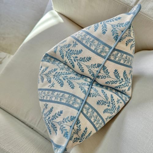 Grandmillennial Throw Pillow for Home Louis Blue and White Pillow Cover Grandmillennial Pillow Cover 20" x 20" Grandmillennial Home Decor - Görsel 5