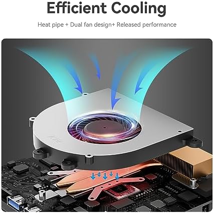 Beelink Mini PC SER5 MAX, AMD Ryzen 7 5800H(8C/16T,up to 4.4 GHz),Mini Computer 16GB DDR4 RAM 500GB M.2 SSD Graphics 8 core 2000 MHz Wifi6/BT5.2/HDMI+DP+Type-C,Support Three-Screen Display - Görsel 5
