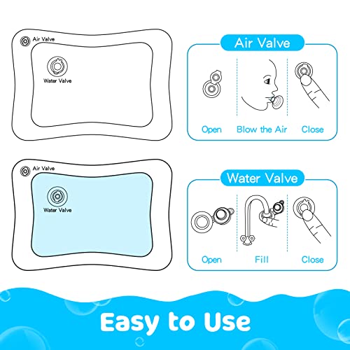 Tummy Time Water Mat丨Inflatable Tummy Time Water Play Mat for Babies, Infants and Toddlers 3 to 12 Months Promote Development Toys Baby Gifts - Görsel 6
