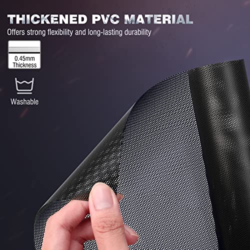 MoKo 400x300mm DIY PC Case Dust Mesh Filter, [2 Pack] PVC Dustproof Magnetic Dust Filter Cover, PC Mesh Grill with Magnetic Frame Strip Computer Cooler Fan Dust Filter for Computer PC Case, Black - Görsel 3