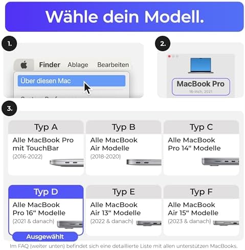 Ascrono Dikey Yerleştirme İstasyonu Hub | Apple MacBook Pro 16 inç, 2021 M1, 2023 M2/M3 & 2024 M4 ile uyumlu, MagSafe fişli | 2X USB-C bağlantı noktası (40Gbps) Thunderbolt-4 uyumlu Dock - Görsel 5
