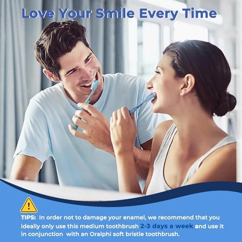 Medium Toothbrushes for Adults, Whitening Toothbrush with Spiral Medium Bristles for Smoke Tea Coffee Stain, Deep Plaque Removal, Rounded Bristle Tips for Gentle Cleaning (6 Pack) - Görsel 7