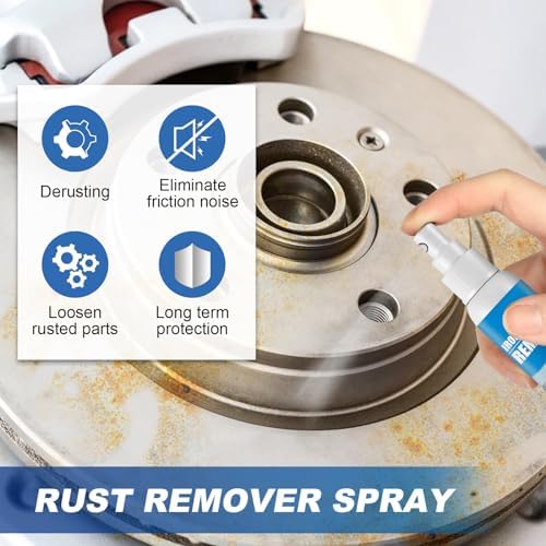 2Pack Car Rust Remover Spray, Iron Powder Remover - Multipurpose Rust Remover, Rustout Instant Remover Spray, Car Care Cleaning Rust Remover for Metal Parts - Görsel 3