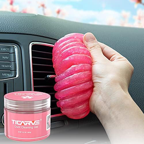 TICARVE Car Cleaning Gel Detailing Putty Car Putty Auto Detailing Tools Car Interior Cleaner Cleaning Slime Car Accessories Keyboard Cleaner Rose/NT WT 5.6 oz (160 gr) - Görsel 1