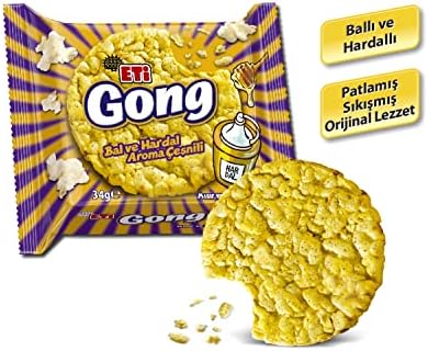 Eti Gong Bal ve Hardal Aroma Çeşnili Mısır ve Pirinç Patlağı 34 g x 18 Adet - Görsel 4