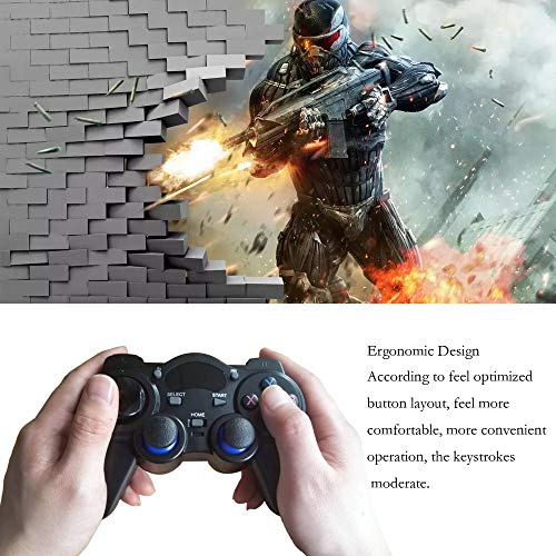 FANDRAGON USB Wireless Gaming Controller Gamepad for PC/Laptop Computer(Windows XP/7/8/10) & PS3 & Android & Steam - [Black] (black) - Görsel 6