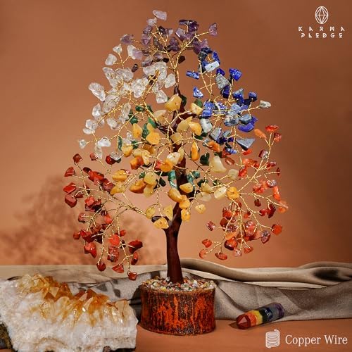 Crystal Tree of Life 7 Chakra Healing Crystal Trees for Home & Office Decoration, Handmade Crystal Decor Money Bonsai Trees for Positive Energy, Good Luck Spiritual Birthday Gifts for Women, Mom - Görsel 5