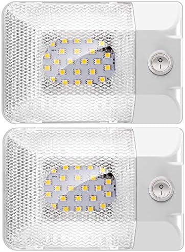 ShinePick LED iç aydınlatma, otomobil, otomobil iç mekan aydınlatması, DC 12 V 300 lm, RV tavan lambası, iç lamba, ON/Off şalterli, otomobil, karavan, kamyon, karavan, tekne için evrensel aydınlatma - Görsel 1