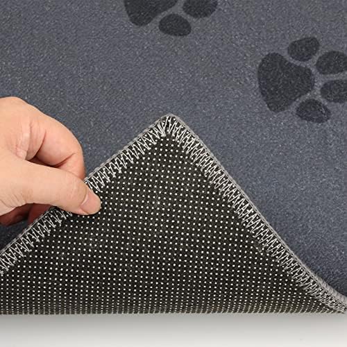 Passionsure Rug Pad, Non-Slip Absorbent Dirt Office Chair Mat For Carpet, Low-Profile Inside Dog Food Mat, Machine Washable Door Rug for Entrance, Garage, Patio, Muddy Wet Shoes or Pet Paws, 35" x 60" - Görsel 5