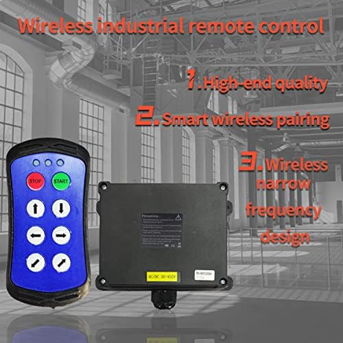 A600 Wireless Crane Remote Control Electric Chain Hoist 6 Button Truck Tailgate Switch 12v Transmitter and Receiver - Görsel 2