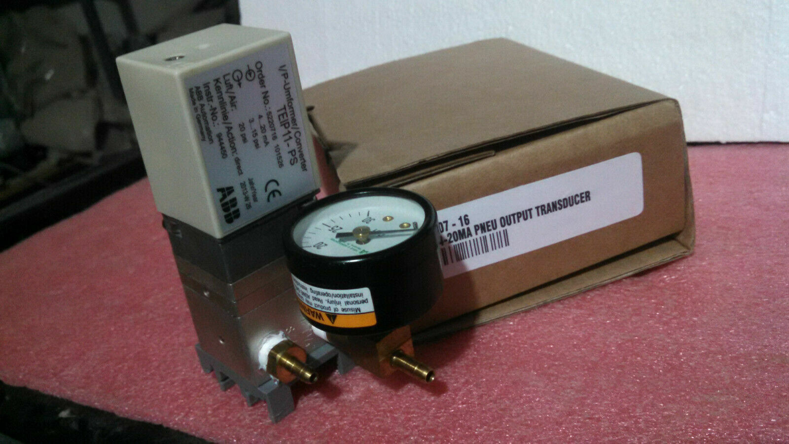 ABB TEIP11-PS I/P Converter Transducer 4-20mA 3-15 psi HVAC PLC Controller - Görsel 1